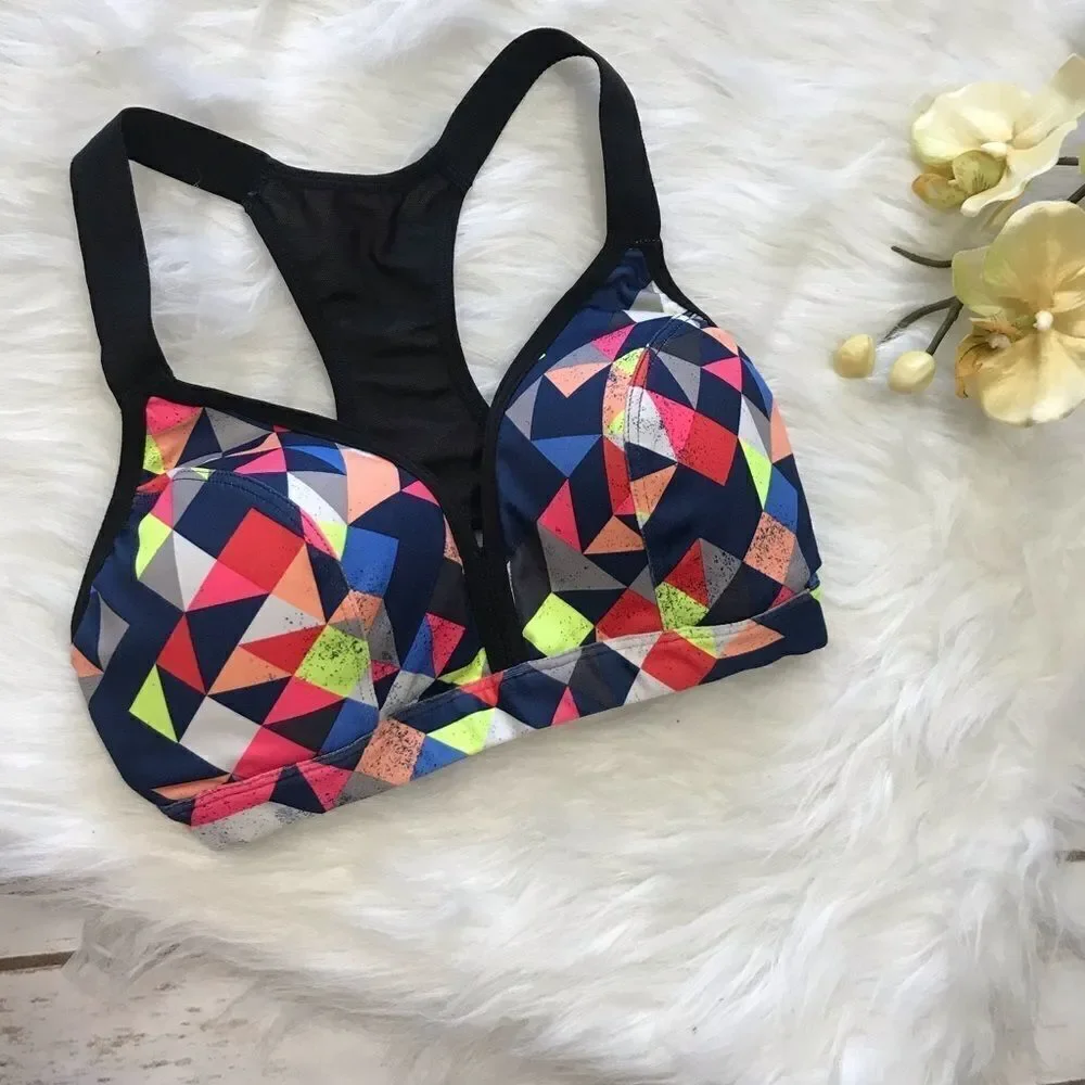 Maurice’s All in‎ Motion Sports Bra XS multicolored Strappy back